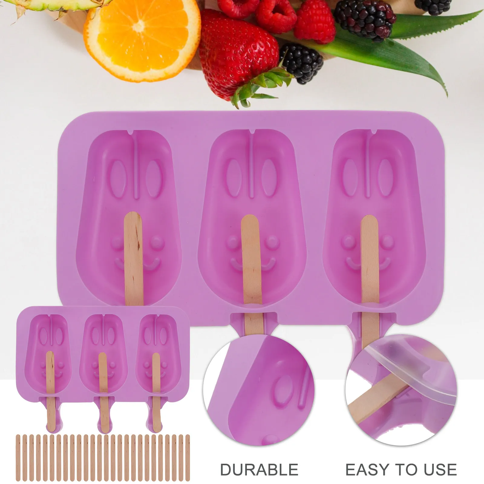 

1Set Silicone Ice Cream Mold Bunny Shape Creative Maker Multi Use Mold Silicone Tool Supplies