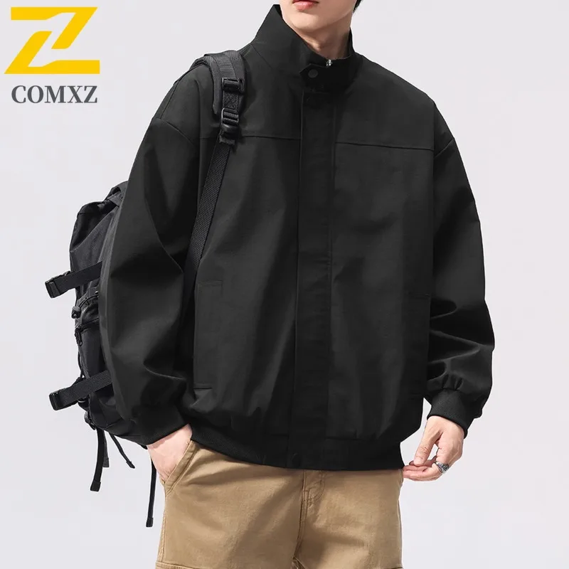 

COMXZ 2025 M 8XL Plus Size Jacket Men Autumn Winter American Suede Workwear Casual Loose Turn Down Collar classic Coat