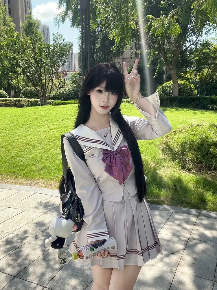 

Japan Jk Original Genuine Long-Sleeved Sailor Uniform Waist Japanese Suit College Style
