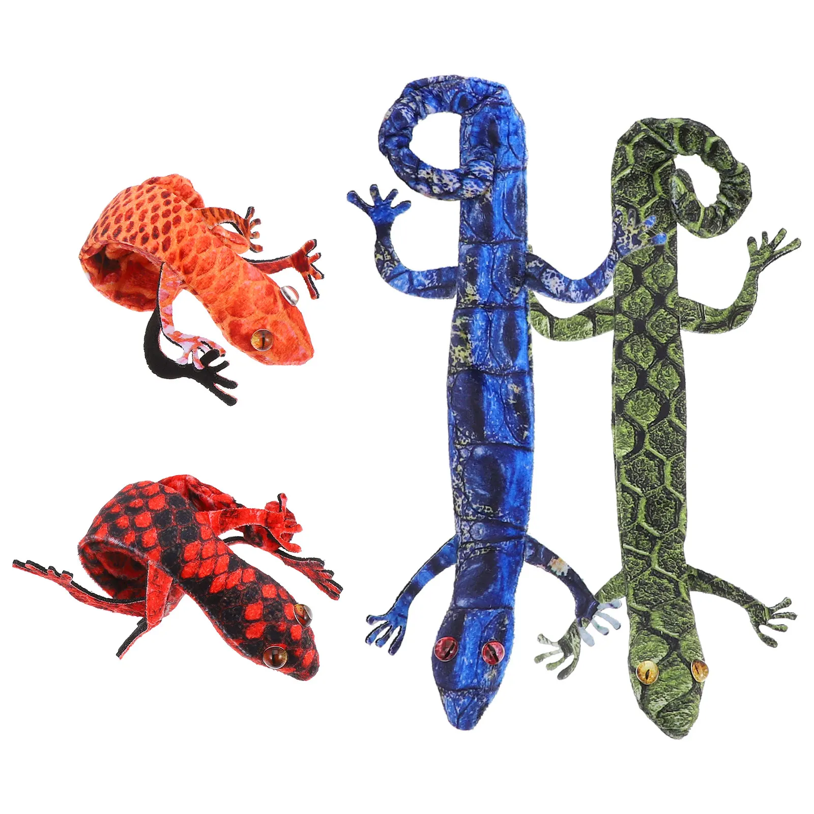 

4pcs Lizard Slap Bracelets Jewelry Reptile Decorations Polyester Kids Snap Bulk Halloween Gifts Birthday Toys