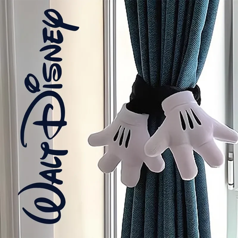 Disney Mickey Mouse Curtain Tiebacks Anime Tie Rope Creative Plush Home Decoration Cartoon Hanging Buckle Curtain Accessories