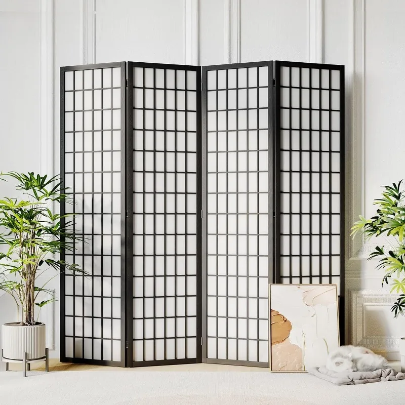 Room Divider Wall 4 Panel, Folding Privacy Screen for Room Separation, Room Divider Screen