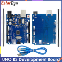 Estardyn UN0 R3 Board ATmega328P Development Board with Pin Header and Cable Compatible with Arduino IDE Projects
