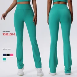 Pantalones de Yoga transpirables elásticos de cintura alta para mujer, Leggings deportivos para Fitness, entrenamiento, correr, gimnasio, secado rápido