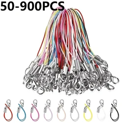50-900Pcs Lanyard Lariat Strap Cords Lobster Clasp Rope Keychain Hooks Mobile Set Charms Keyring Pendant Key Ring Accessories