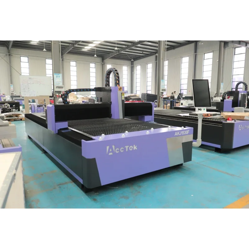 3kw 6kw 12kw 20kw Stainless Steel Iron Aluminum Copper CNC Sheet Metal AKJ1530F Fiber Laser Cutting Machine