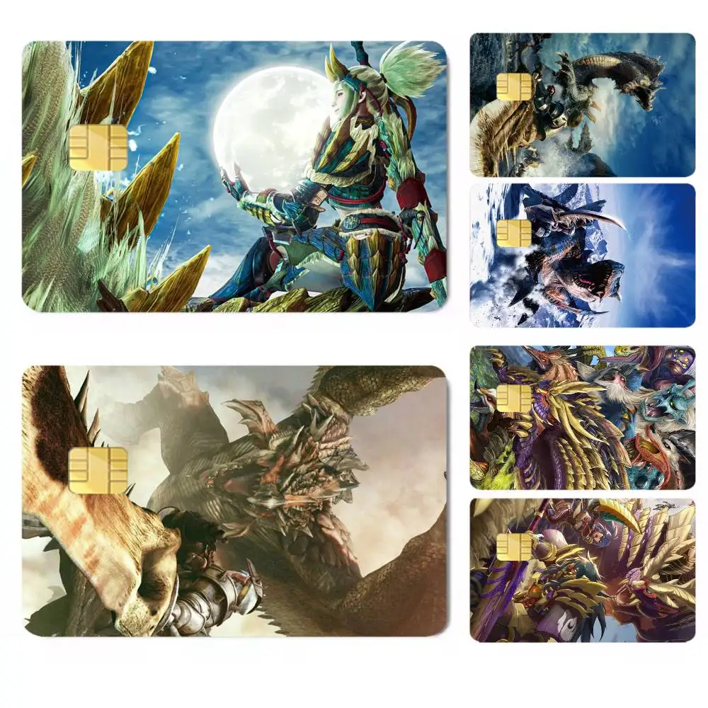 Monster-r Hunter-t Credit Card HD Stickers Easy to replace, change card style anytime as you like