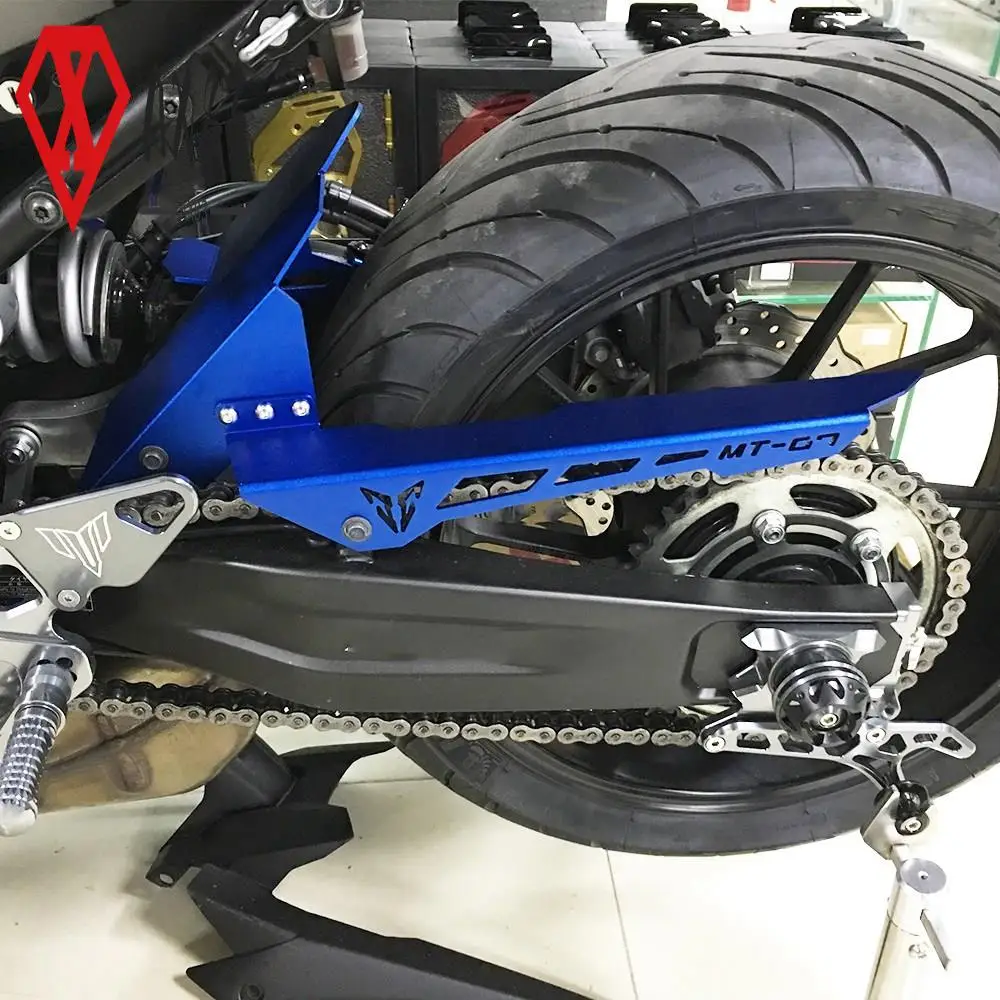 

AX83-Motorcycle Chain Guard Cover Rear Fender Tire Hugger Mudguard For Yamaha MT-07 FZ-07 2013-2020