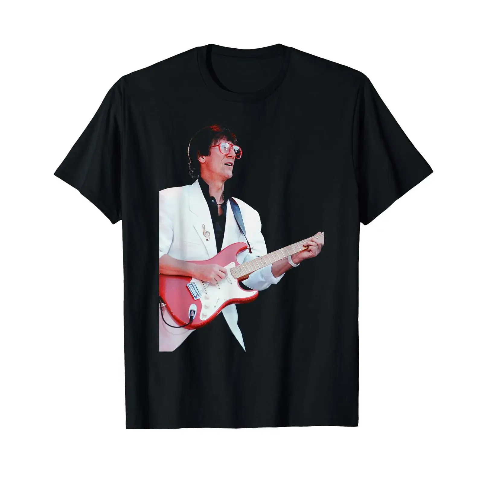 Camiseta Hank Marvin Shadows Apache Guitar Legend Live 1989 vintage lavada confortável e moderna masculina com estampa versátil