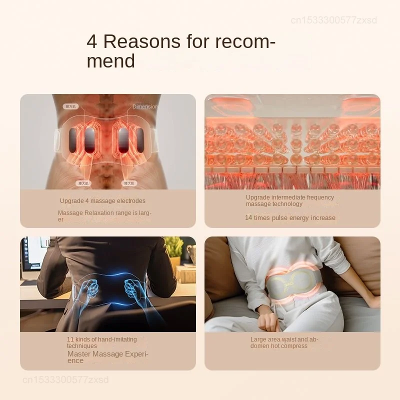 Массажный пояс Youpin SKG K5 TE, 9 зон, горячий компрессионный массаж, умный снятие талии, живота, горячий компрессионный массажер SKG