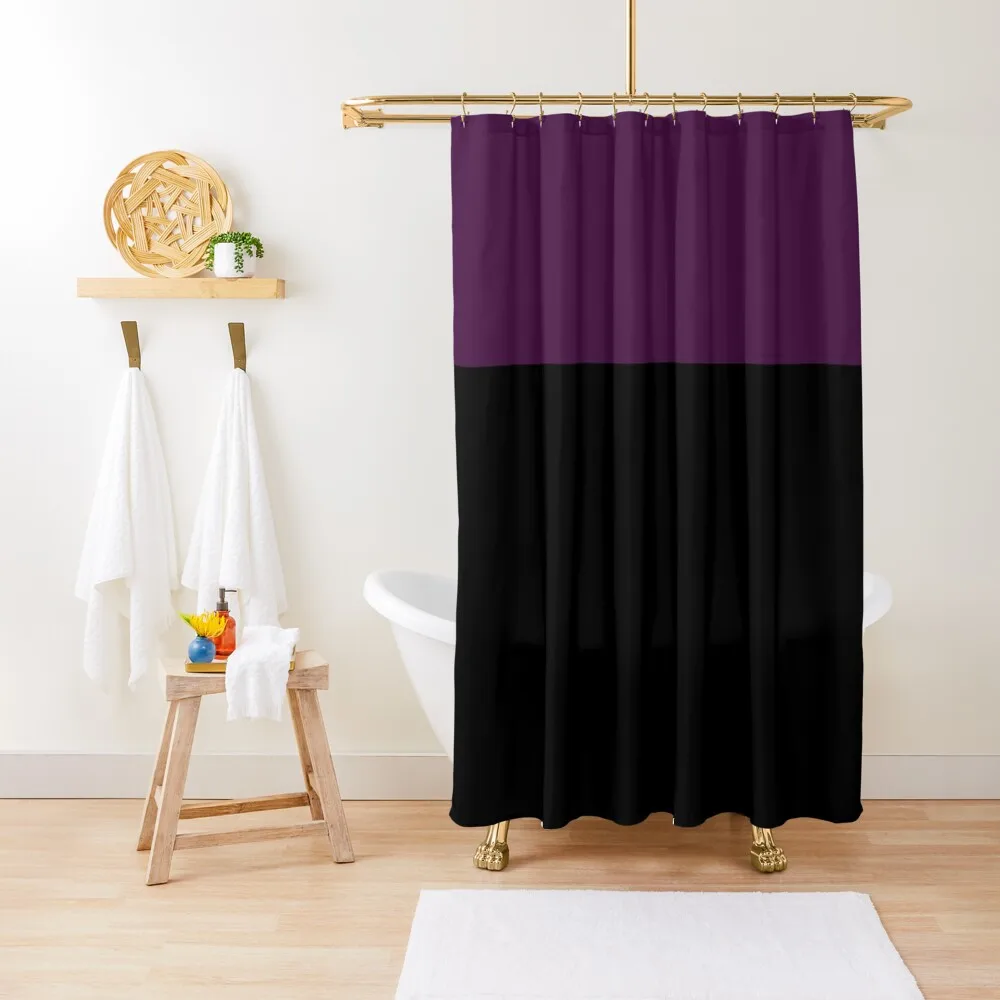

Color Block Purple and Black Shower Curtain Bathroom Shower For Bathroom Shower Bathroom Accessorys Curtain