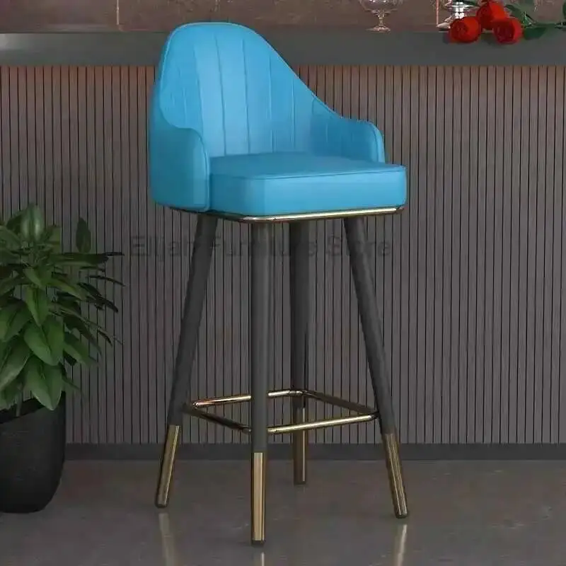 

Nordic Bar Reception Stool Backrest High Minimalist Modern Kitchen Luxury Swivel Stool Ergonomic Modern Stoel Furniture XR50BY