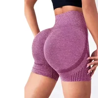 Femmes Yoga Shorts taille haute Shorts d'entraînement Fitness Yoga ascenseur bout à bout Fitness dames Yoga gymnase course pantalons courts vêtements de sport 3