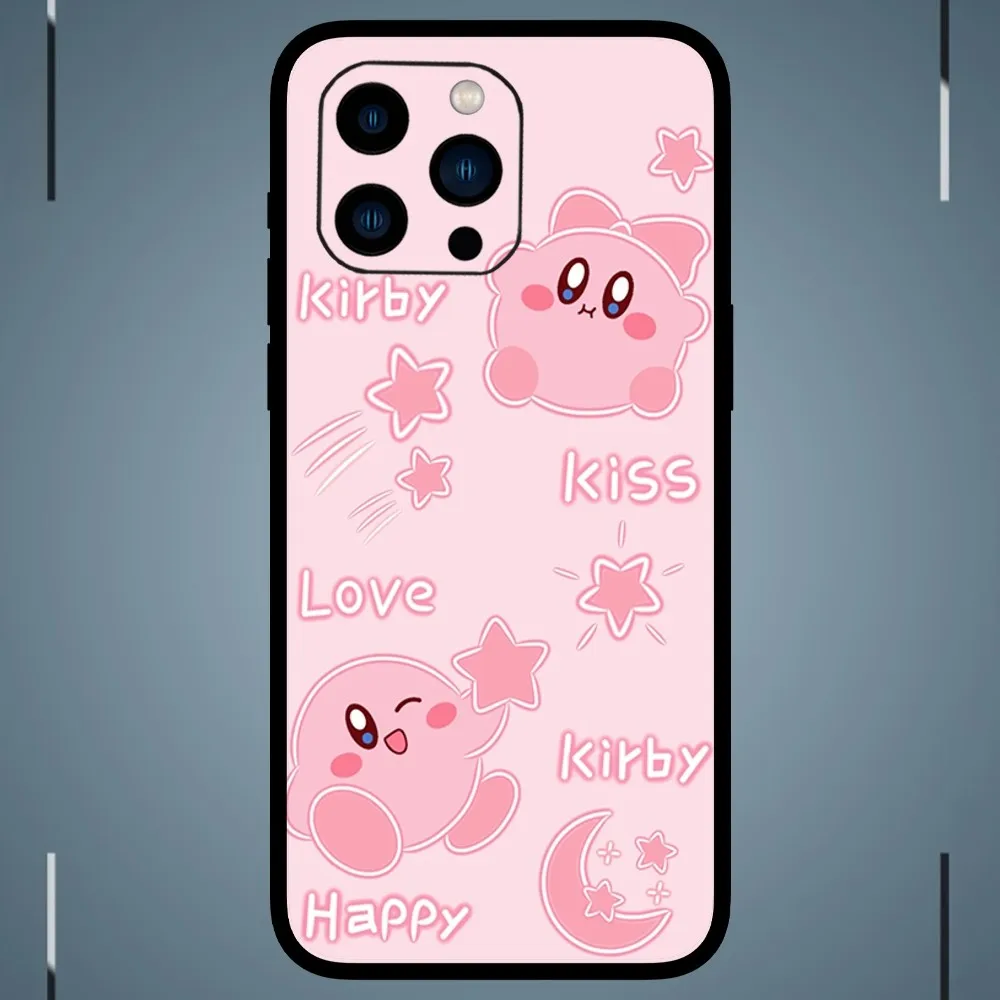 Милый чехол для телефона K-Kirby для iPhone 15, 14, 13, 12, 11 Pro Max mini XS XR X 8 Plus SE, чехол