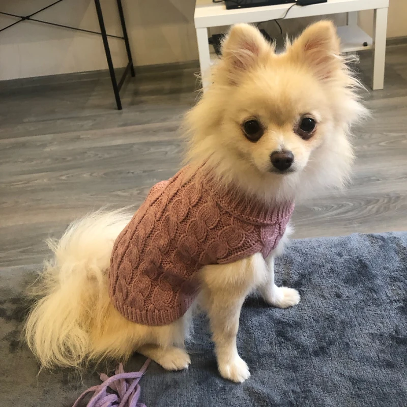 Zima teplý zvířátko pes rolák pletenina svetry pro malý a střední psů kočky čivava tílko kabát teddy francouzský anglický buldok bunda