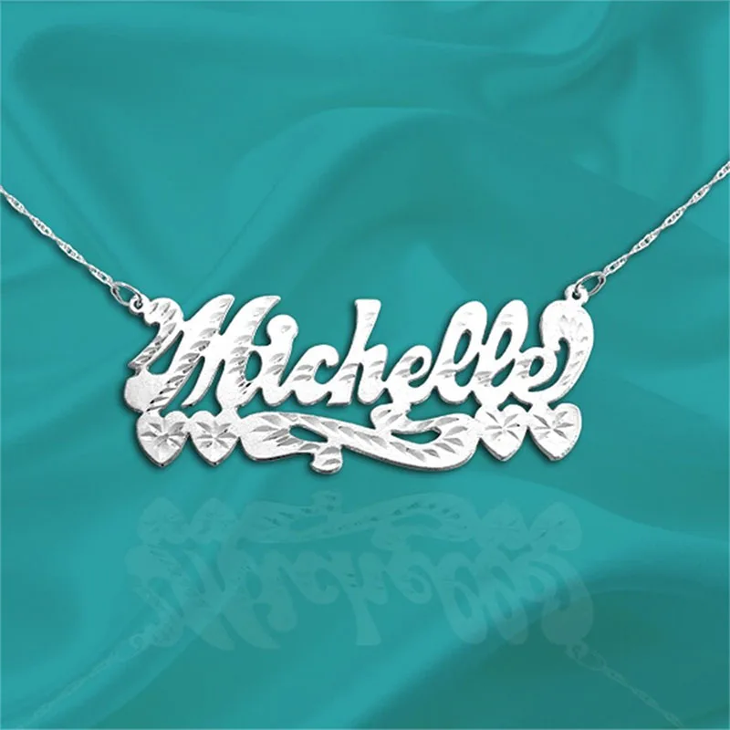 Customized Golden Photo Evening Laser Printing Double Deck Necklaces Vintage Luck Girls Female Couple Laser Cutting New Arrivals