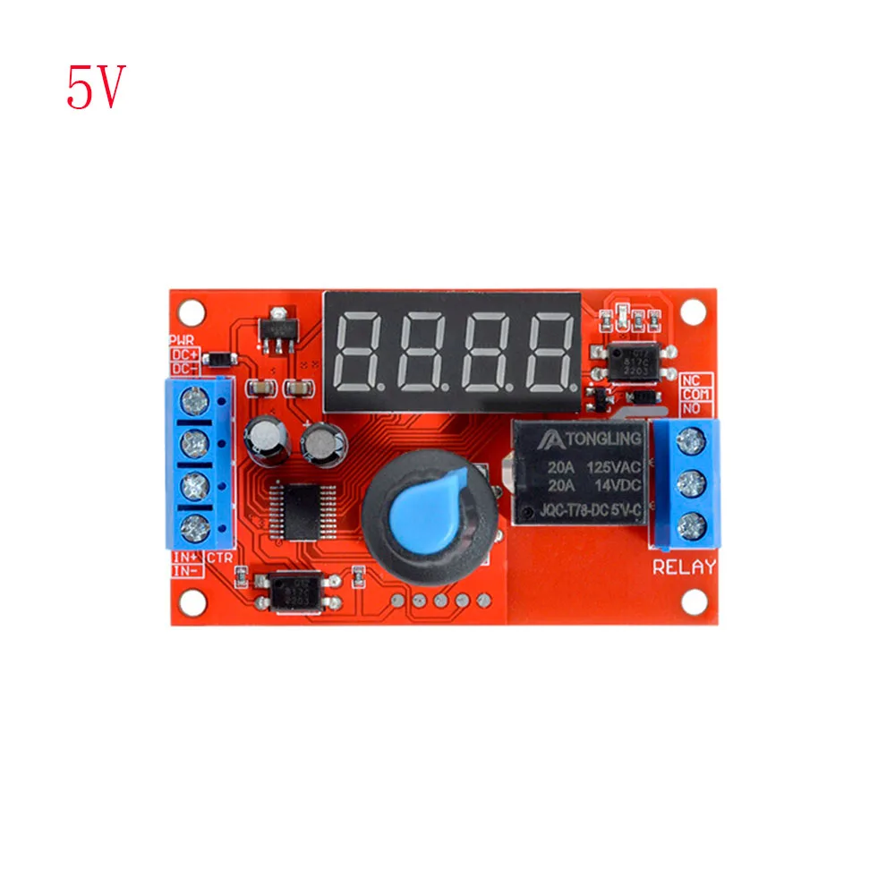 

Adjustable Time Delay Relay Board DC 5V 12V 24V LED Digital Timming Relay 0.01S-9990 Minute Time Trigger Switch