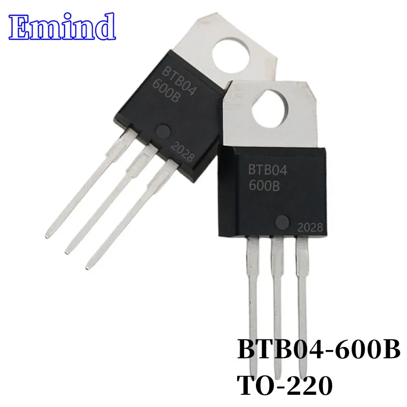 20/50/100/200/500Pcs BTB04-600B BTB04 Triac 4A/600V TO-220 DIP 사이리스터 대형 칩