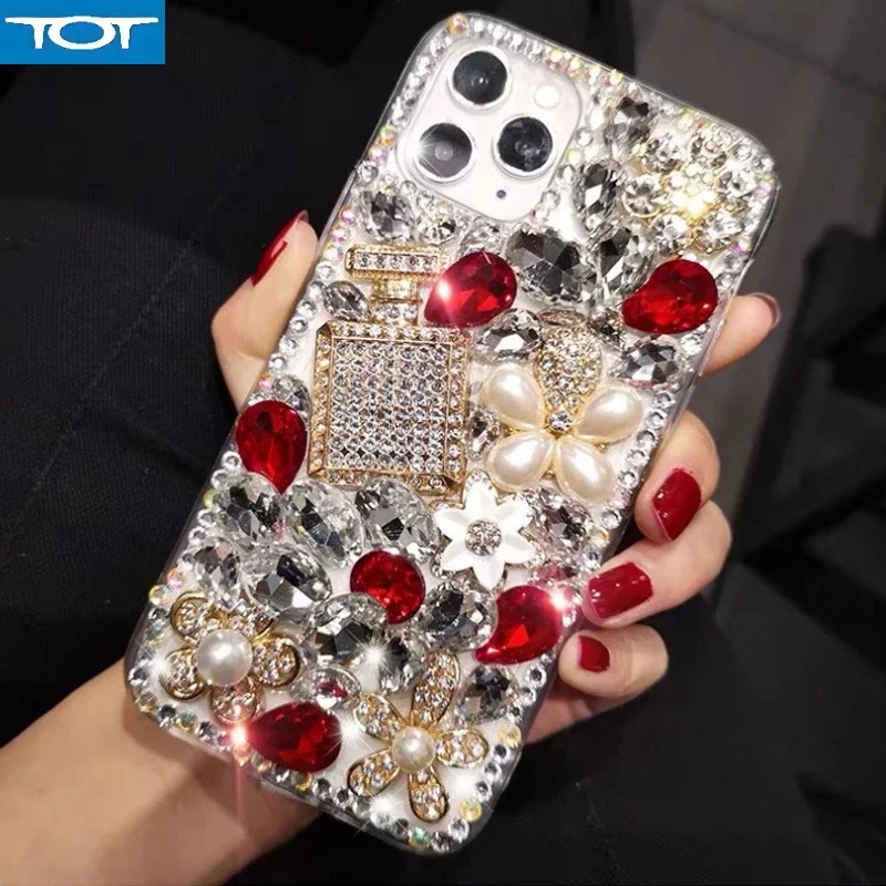 

Luxury Rhinestone Phone Case for Samsung Galaxy, Bling Diamond Cover Bag, A50, A70S, A22, A32, A52, A71, A51, A72, A73, A53, A33