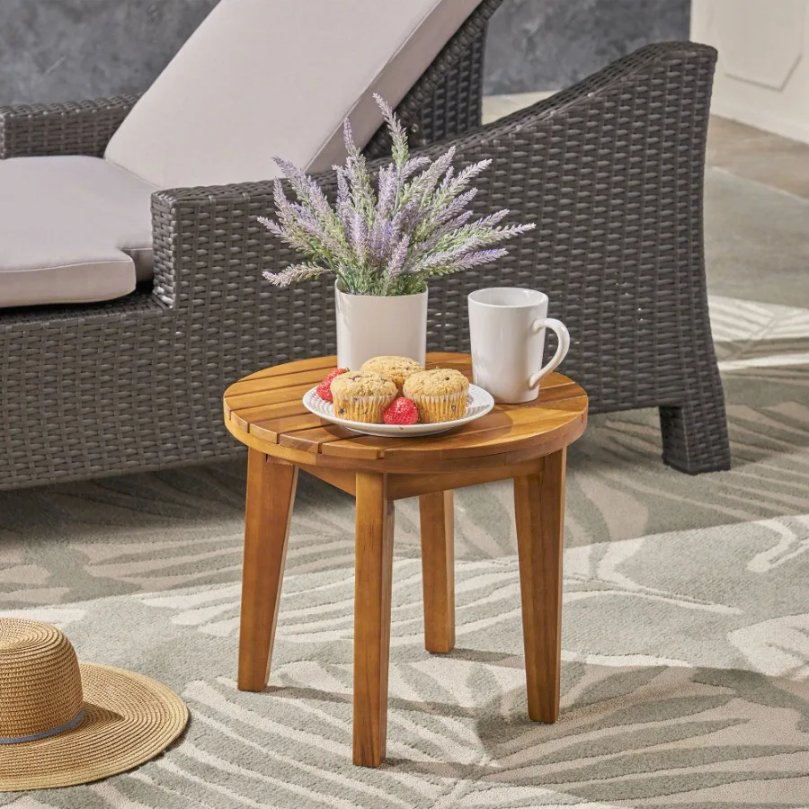 

Outdoor 16 Acacia Wood Side Table Teak Finish