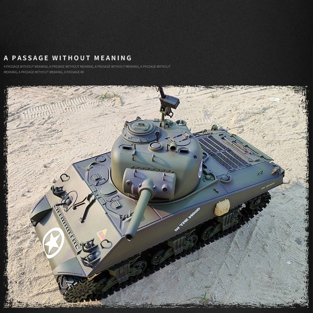 1/16 Henglong 3898 2.4g RC Symulacja w skali rzeczywistej Amerykański czołg Sherman M4a3 Terenowy Model Wojskowy Zdalnie Sterowany Zabawka dla Dorosłych