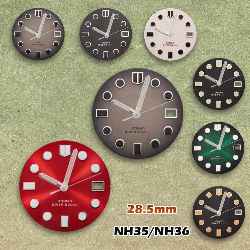 

NG S Logo 28.5mm Sunray Dial NH35/NH36/4R/7S Movement High Quality Watches for men Watch Modification Accessories repair tools