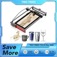 TWO TREES TS2-20 Max 20W Laser Engraver, 6000mm/min Maximum Speed, 0.01mm Precision, APP Control, 450x900mm Working range