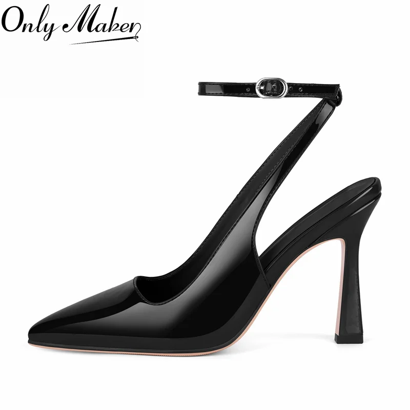 

Onlymaker/женские босоножки с острым носком и ремешком на щиколотке, босоножки на высоком каблуке-шпильке со змеиным ремешком, вечерние свадебные туфли на каблуке в стиле ретро