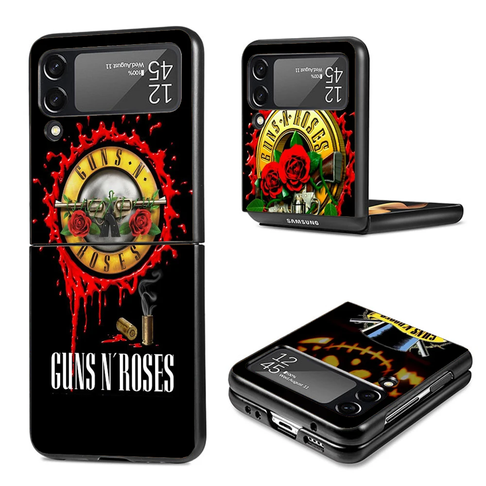 Guns N Roses Good Time Phone Case for Samsung Galaxy Z Flip6 5G Flip4 Flip5 Flip3 Black Cover Z Flip 6 5 4 3 PC Shell Coque Gala