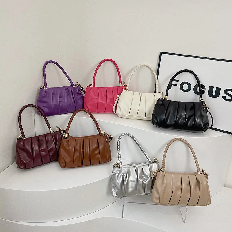 

2025 Горячий! Женская стильная плиссированная сумка - нишевая высококачественная сумка в облачном стиле, универсальная сумка через плечо/через плечо/подмышками/сумочка