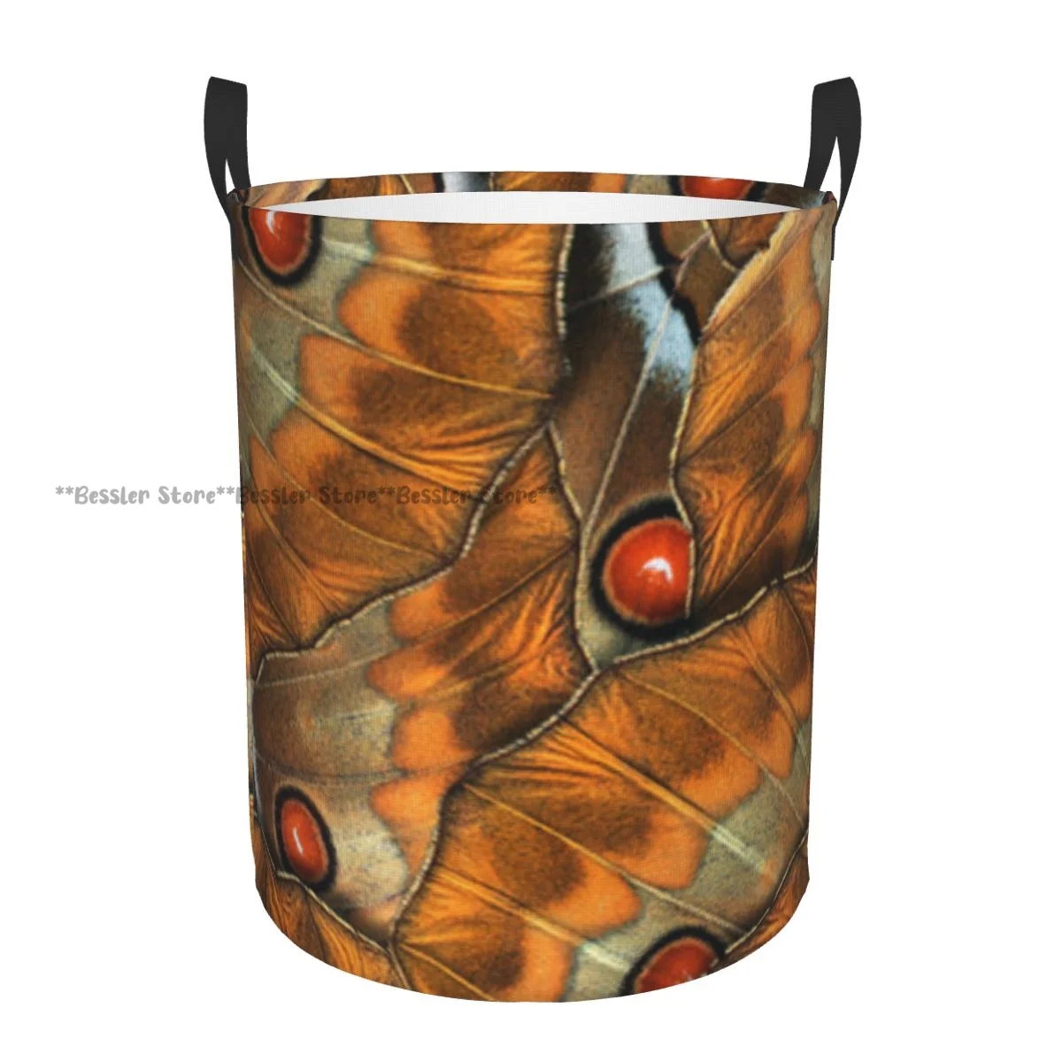 Foldable Laundry Basket for Dirty Clothes Butterfly Wing Texture Storage Hamper