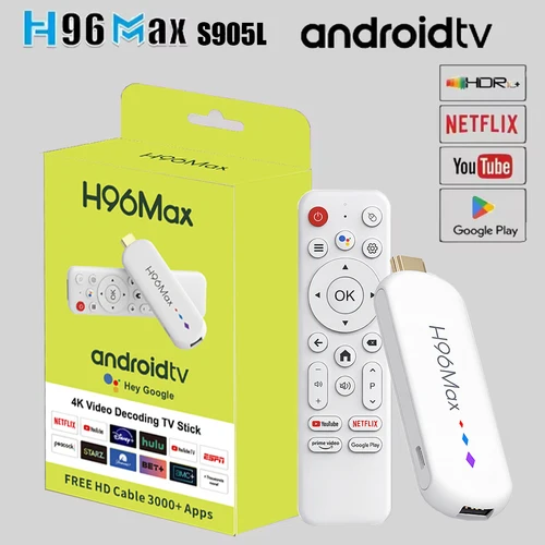 Nuevo H96 MAX S905L Mini TV Stick 2026, Android 14, Smart TV Box, Android 14, 2GB 16GB 8GB, Wifi6, BT, 4K HD, Reproductor Multimedia con Control por Voz de Google