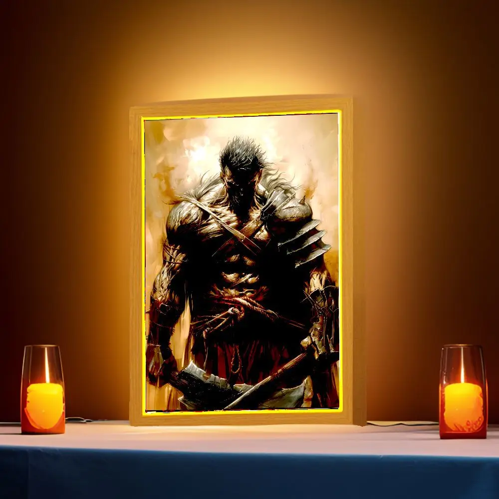 Anime Figure Berserk Behelit Light Painting Photo Frame Night Light Griffith Beherit Action Figures Room Decor Christmas Gifts