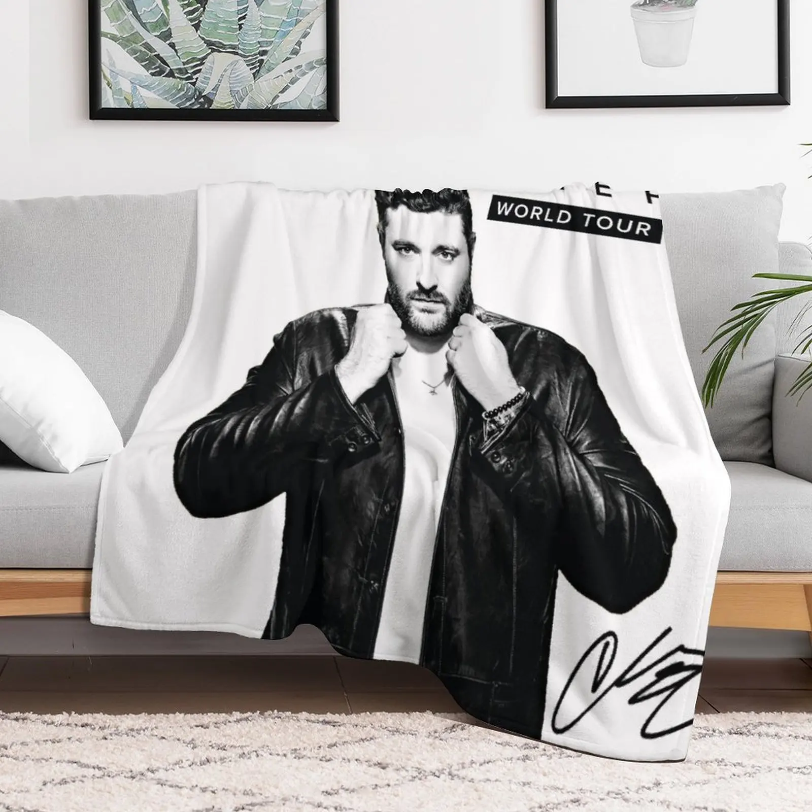 chris young with signature Throw Blanket