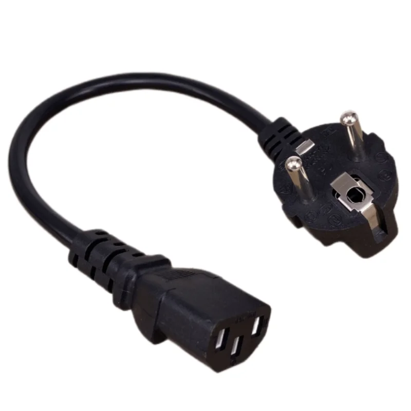 CEE7/7 to IEC C13 Power Cords, 10A, 250V, H05VV-F 0.75mm Cable ,Short  to C13 Power cord,30cm/50CM