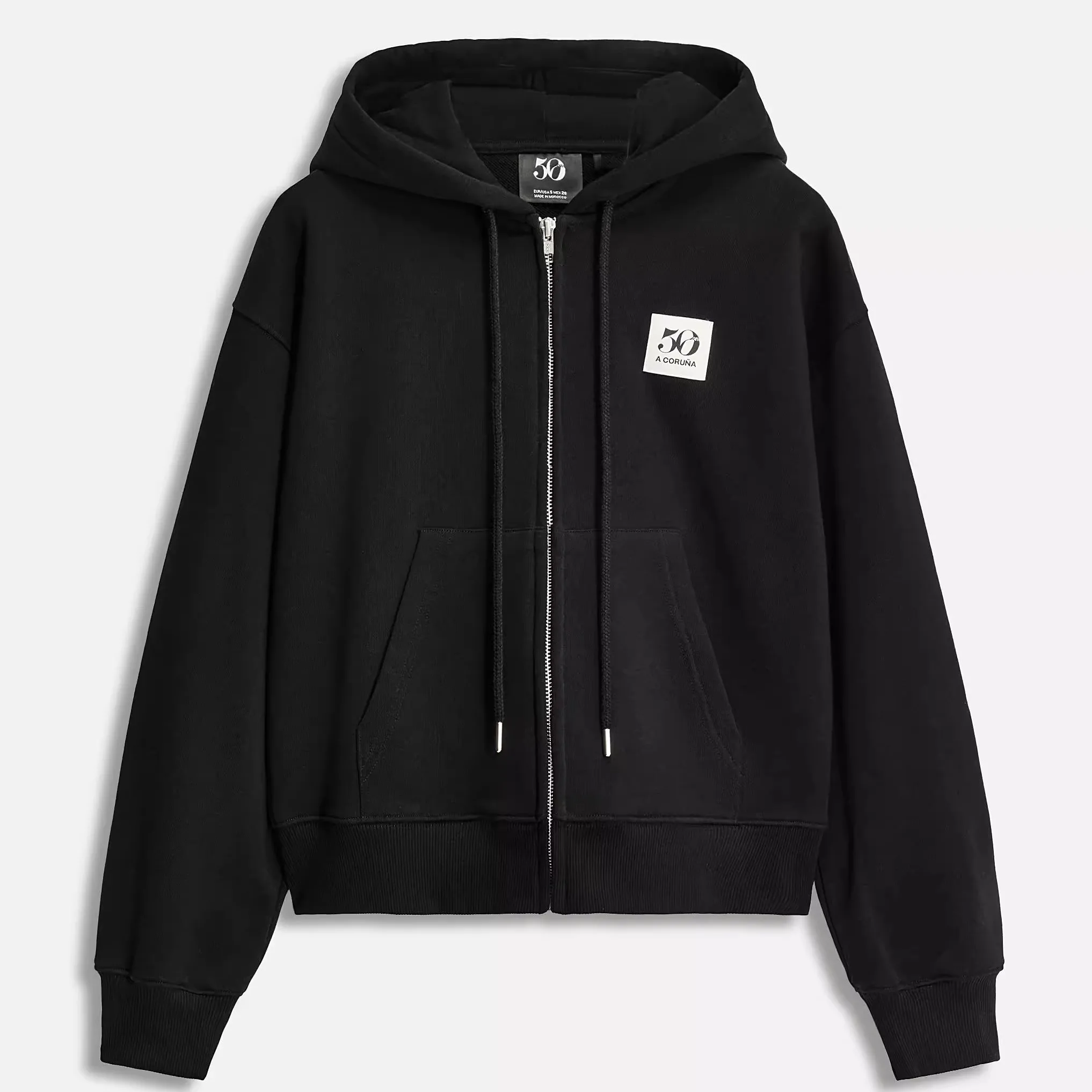 

New Summer 2025 Women's Faionable Hooded Open Cardigan Sweatirt Patch Decorated Versatile 50th Anniversary Series 008504...