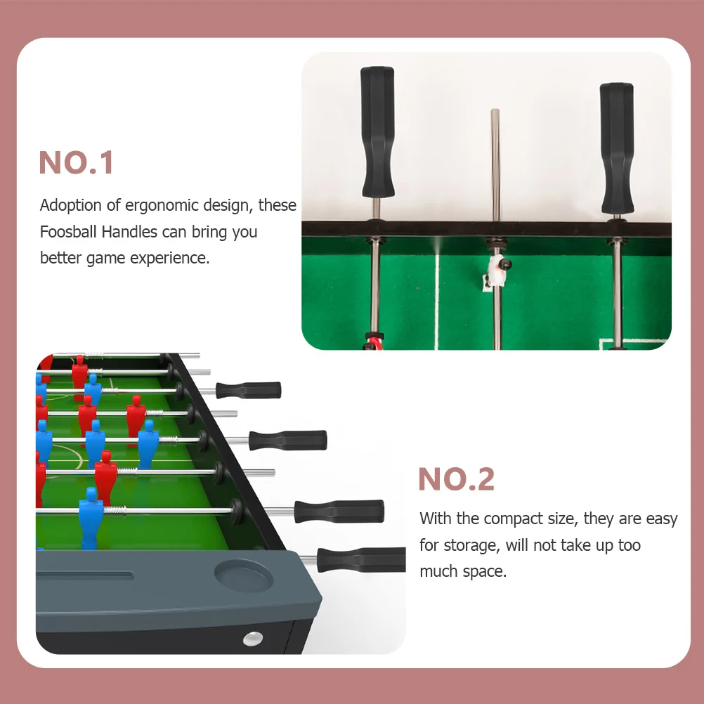 

8Pcs Replacement Foosball Handles Premium Plastic Table Football Game Grips Anti-Skid Sturdy for Most Football Machines