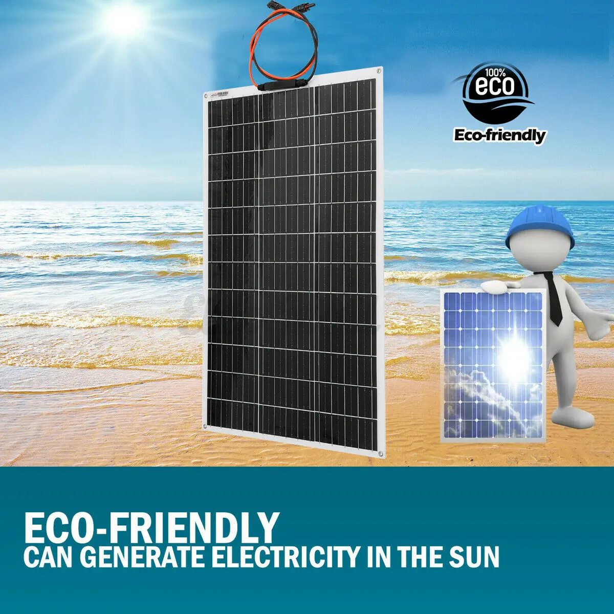 للسفر التخييم يخت متنقل سيارة RV قارب المحمولة شحن 250 واط في الهواء الطلق PET لوحة طاقة شمسية مرنة الخلايا الشمسية شاحن الطاقة #5