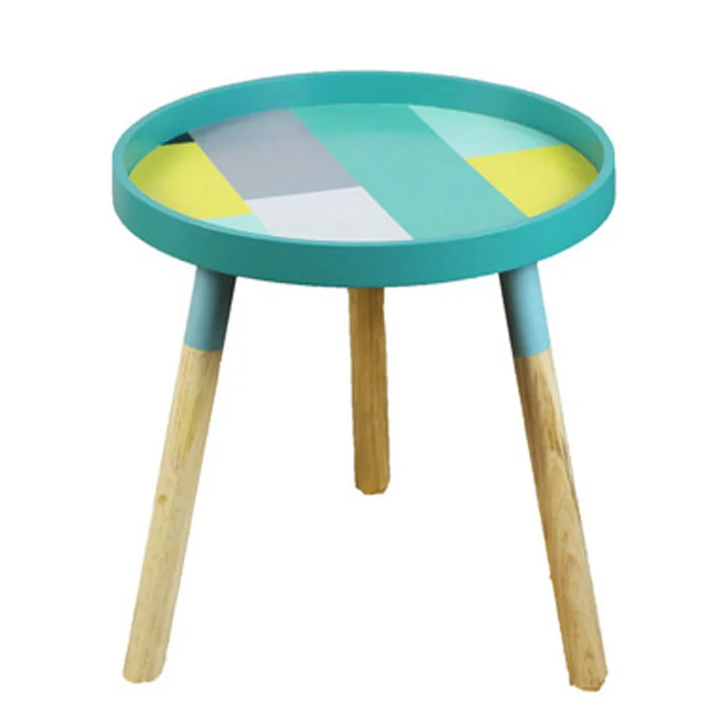 

Маленький чайный столик в скандинавском стиле для гостиной, кофейный круглый мини-стол, простой угловой стол из цельного дерева для спальни, минималистичные приставные столики, мебель