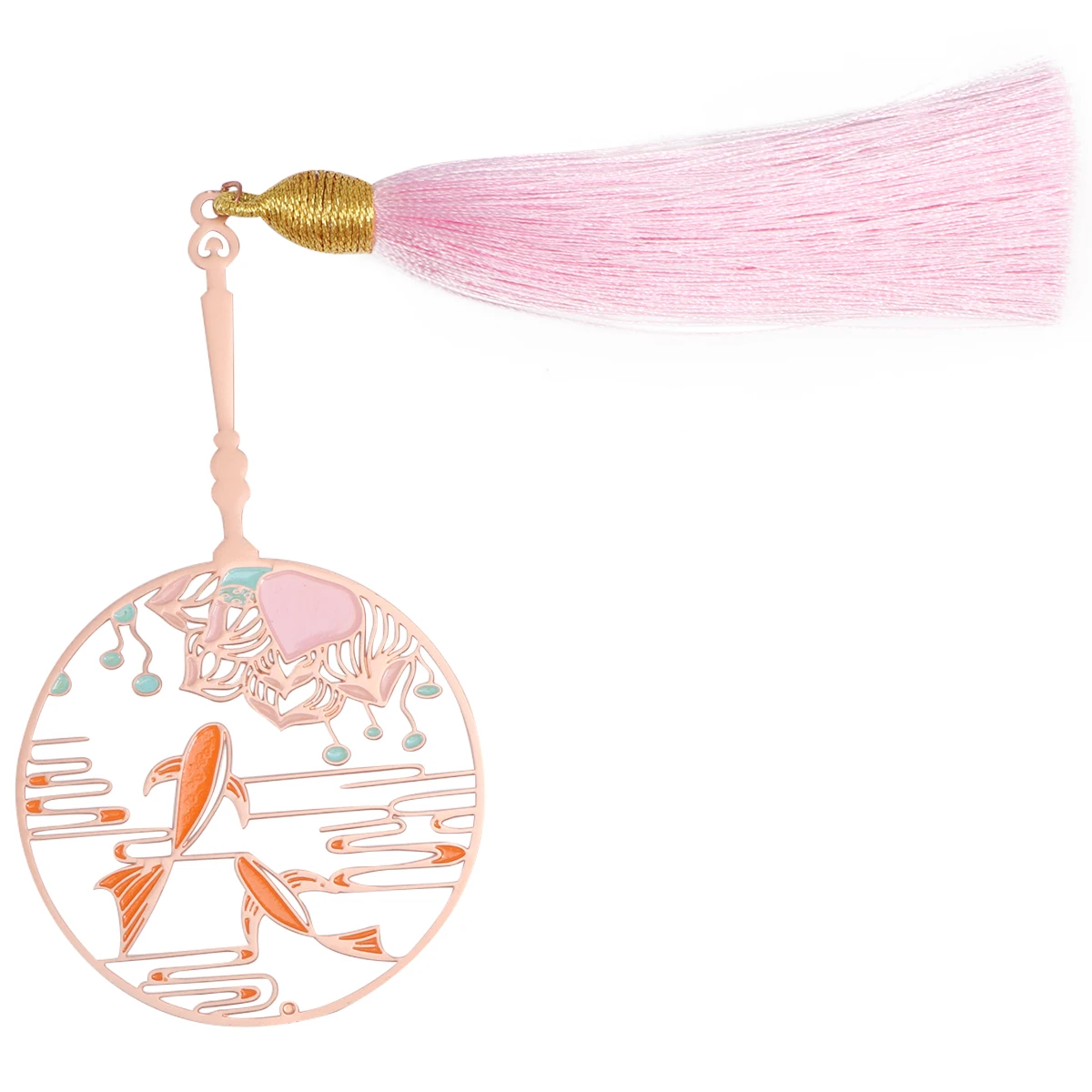 هدية مرجعية معدنية، إشارات مرجعية جميلة خفيفة الوزن لمحبي النساء، طباعة نباتية مغناطيسية كاواي، سلك نحاسي لامع