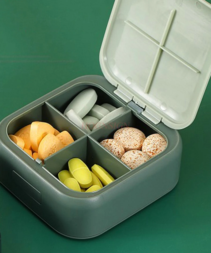 1pcs Portable sealed small mini pill packaging and storage box for one week portable medication pill box