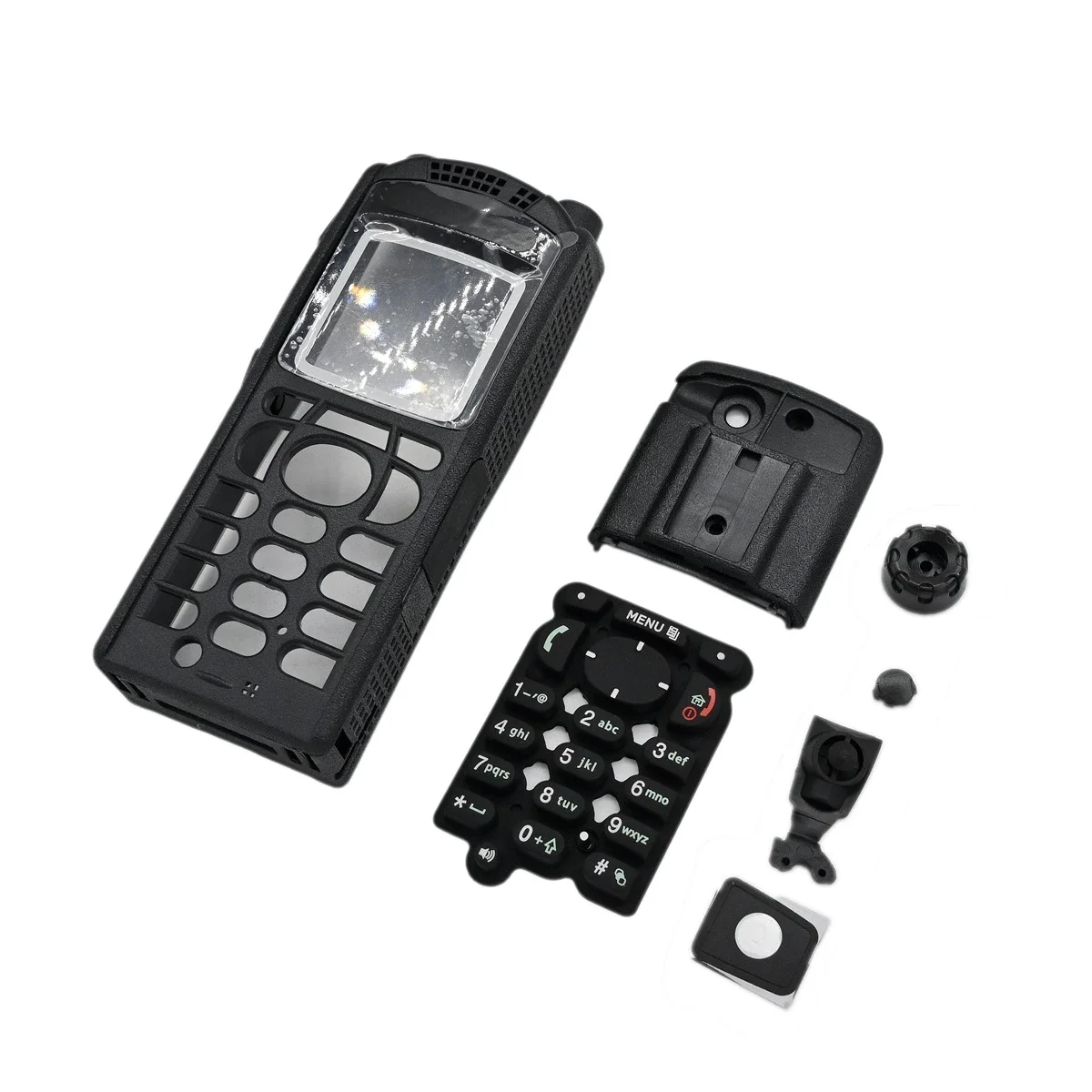 MTP-850 Radio Front Shell Housing Case Back Clip Dust Cover Rubber Keyboard Knob For motorola MTP850 MTP850s HAM  Parts