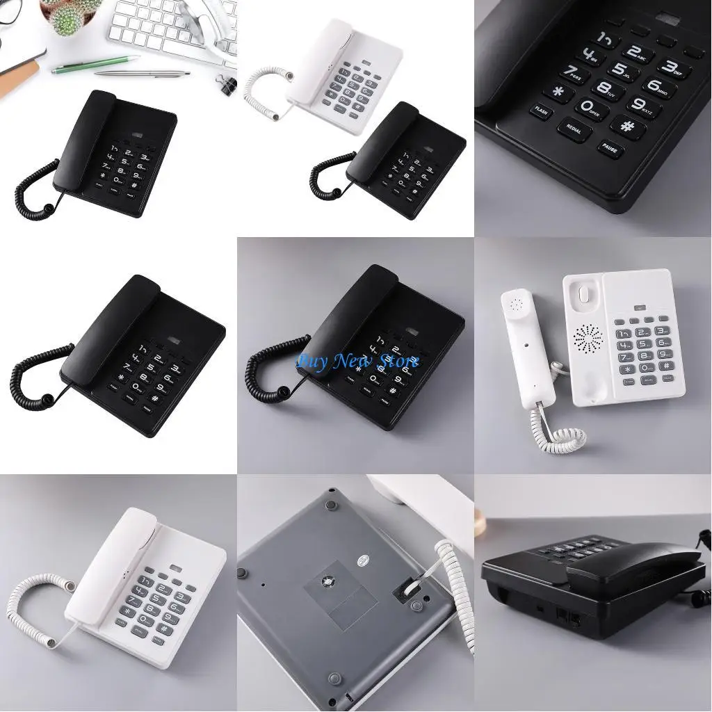 20CE HCD Corded Landline Phone Telephone with Mute, Pause, and Redial Telephones Home Desk Phone Two