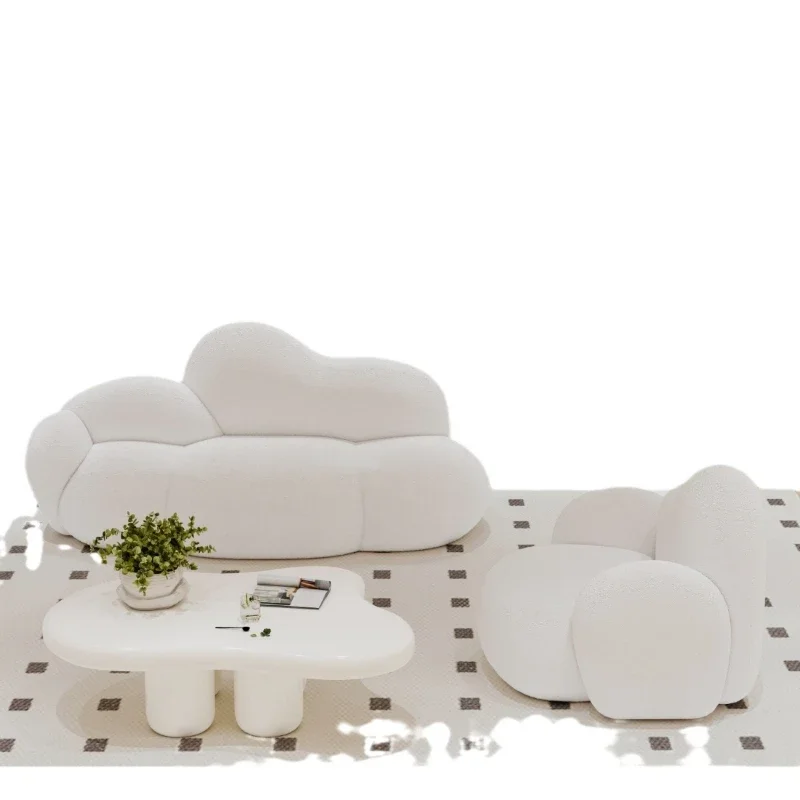 

Cloud small sofa, double, small apartment lamb wool