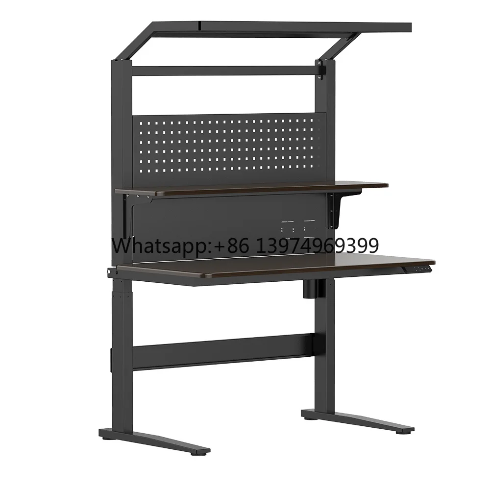 Metal WoCompetitive Price Aluminum Heavy Duty Industrial Workbench Electric Sit Stand Workbench With Height Adjustable