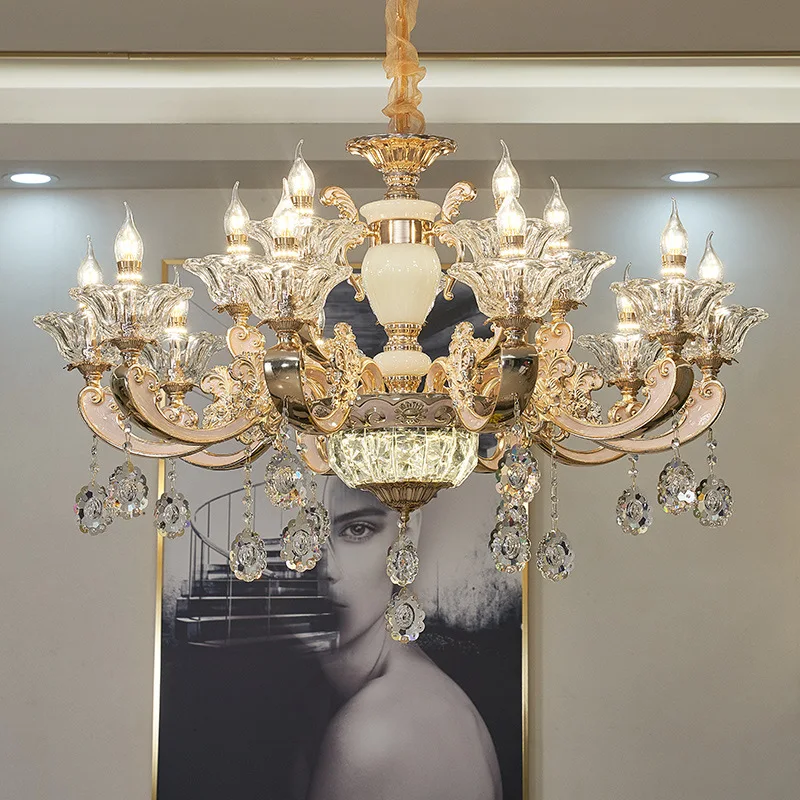 

Modern European Crystal Metal Chandelier Luxury Light Classical Lamp Lustre Vintage Luminaire Living Room Dinning Bedroom