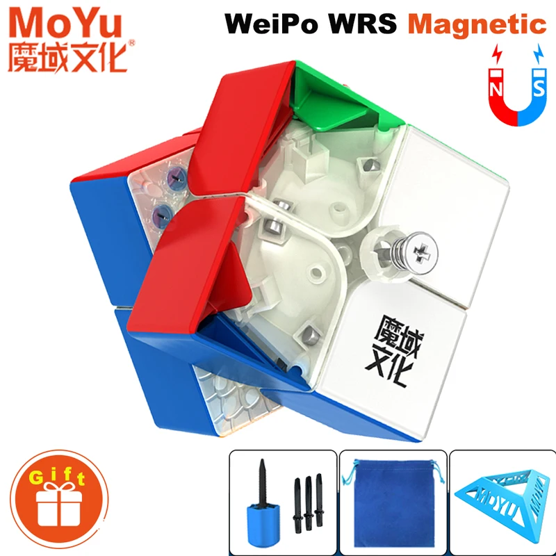 MoYu WeiPo WRS 2x2x2 Magnetic Magic Cube Professional 2×2 Speed Puzzle 2x2 Children\'s Fidget Toy Magnet Cubo Magico Gift for Kid