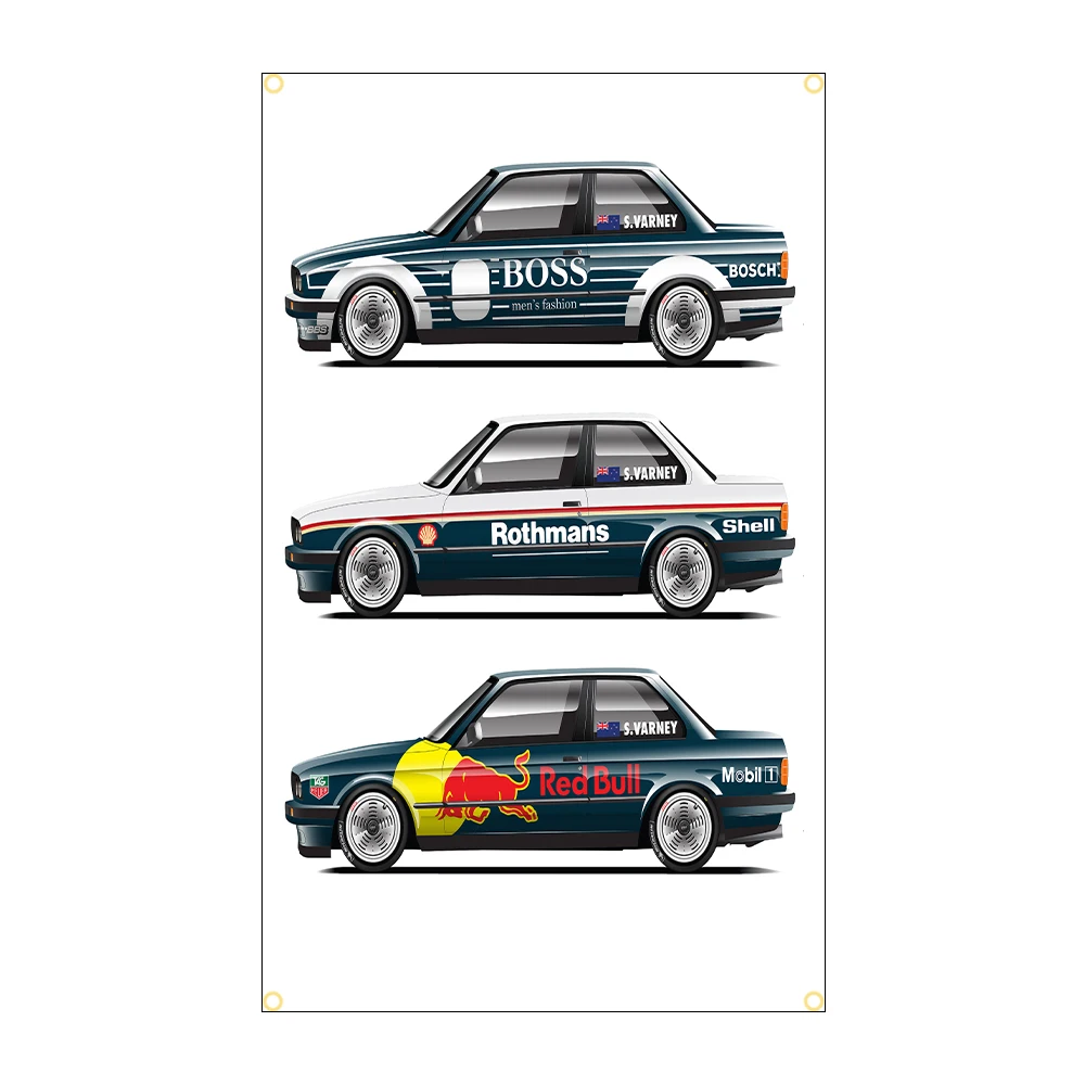 90x150cm 3X5FT Super Car Racing Car Flag Polyester Printed Racing Car Banner For Decor