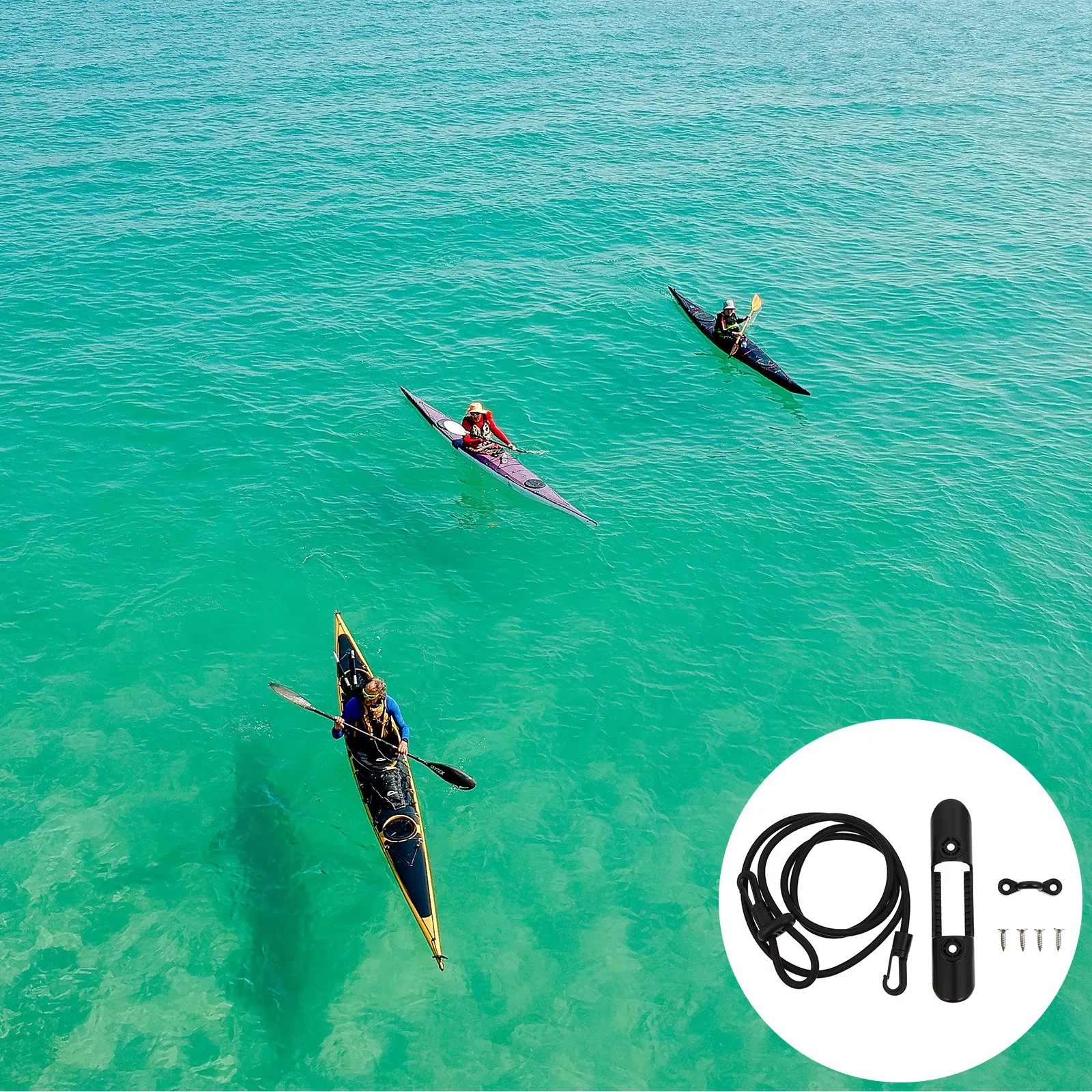 

Комплект из 1 шт.: Крепление для весла каяка с веревкой от потери, легко устанавливаемое, для надувных лодок, аксессуар для хранения на лодке