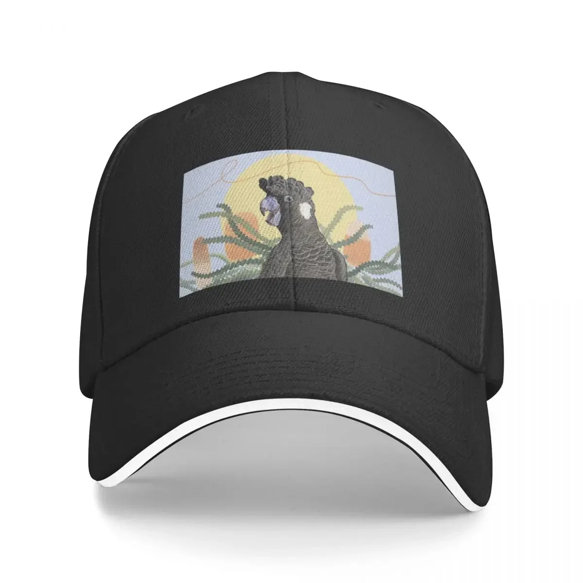 Carnaby's Cockatoo on Bankia Baseball Cap birthday black Women Men's